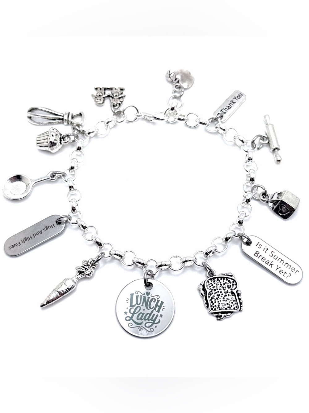 Lunch Lady Charm Bracelet School